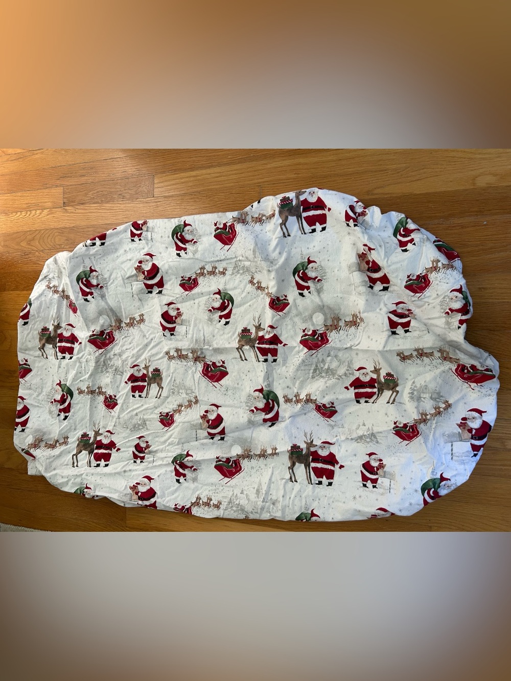 Pottery Barn Kids Heritage Santa Crib Sheet and pillow case organic cotton flann